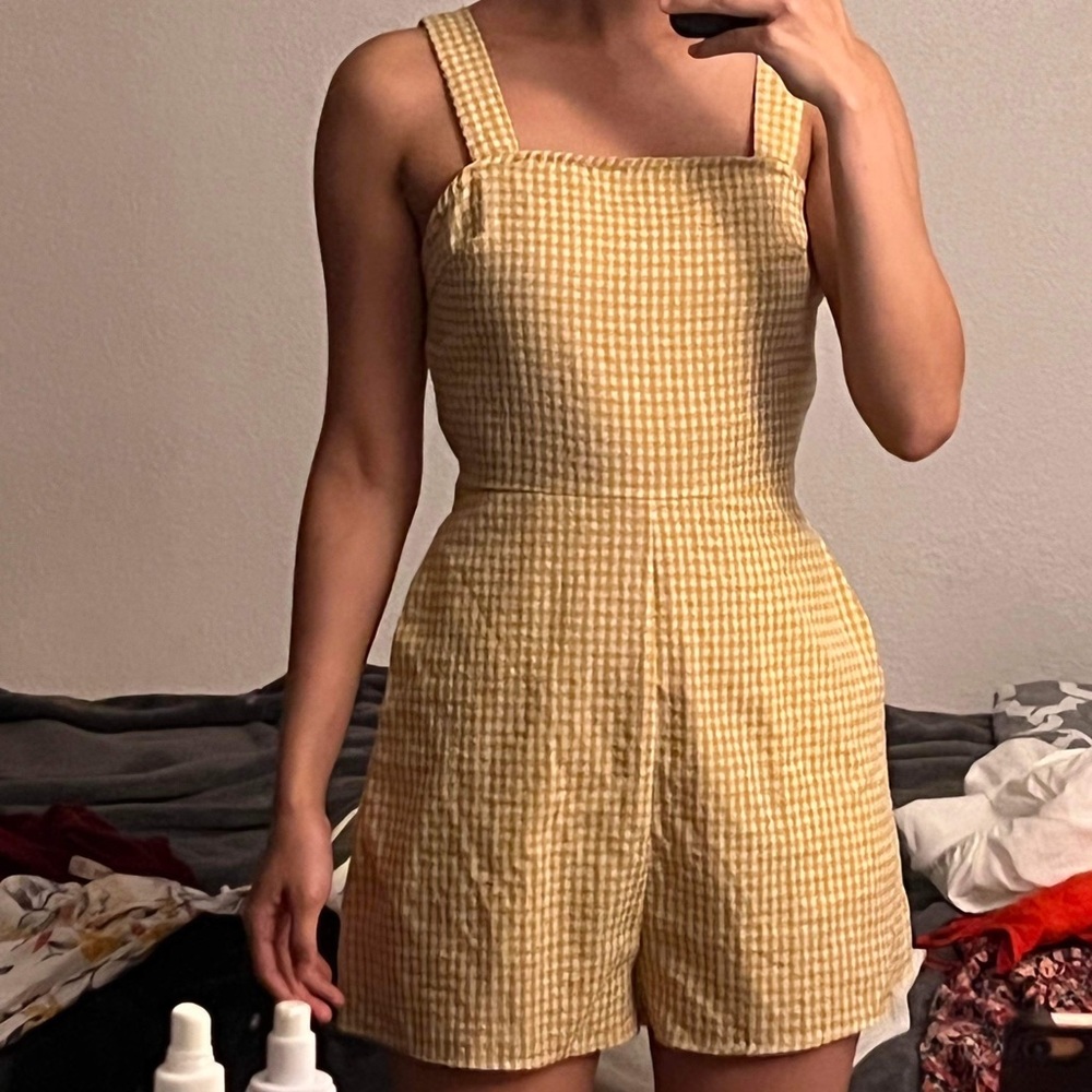 Gingham Romper